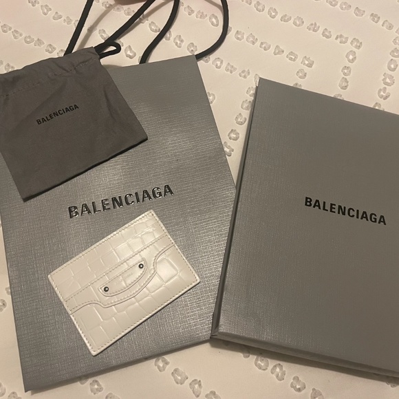 Balenciaga White Card Holder Case Neo Classic City - Picture 1 of 5